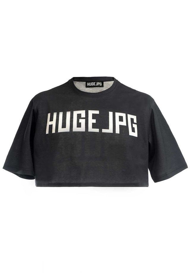 t-shirt cropped unisex oversize - logo lettering